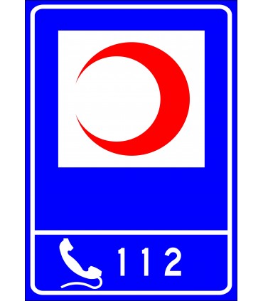 PF1460 - Alo 112 İlk Yardım Acil Çağrı Merkezi Trafik Levhası