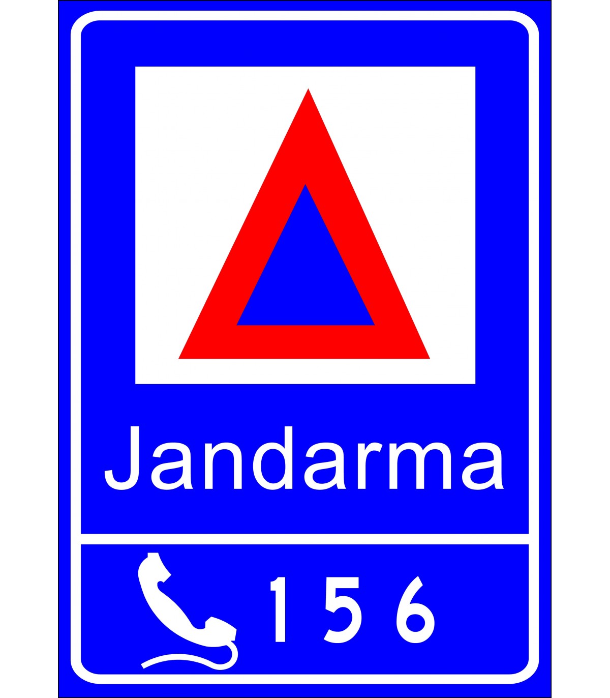 PF1461 - Alo 156 Jandarma hbar Hatt Trafik Levhas