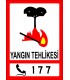 PF1463 - Alo 177 Orman Yangını İhbar Hattı Trafik Levhası