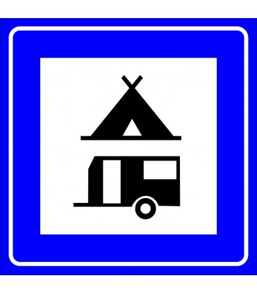 PF1476 - Çadırlı ve Karavanlı Kamp Yeri Trafik Levhası