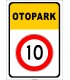 PF1386 - Otopark Hız Sınırlaması 10 km Trafik Levhası