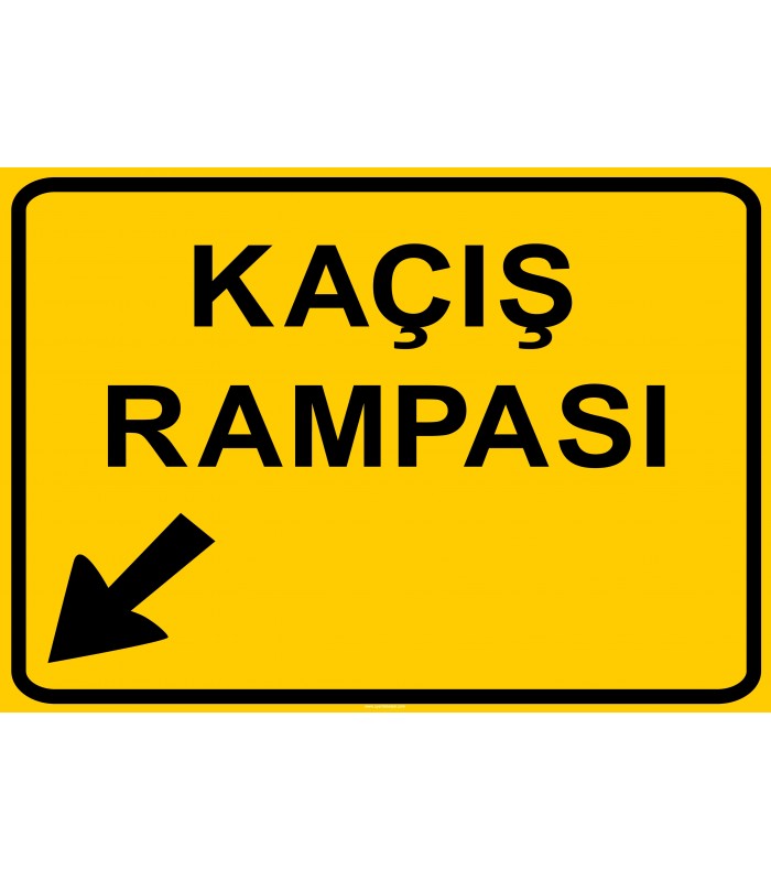 PF1490 - Kaçış Rampası Sol Trafik Levhası