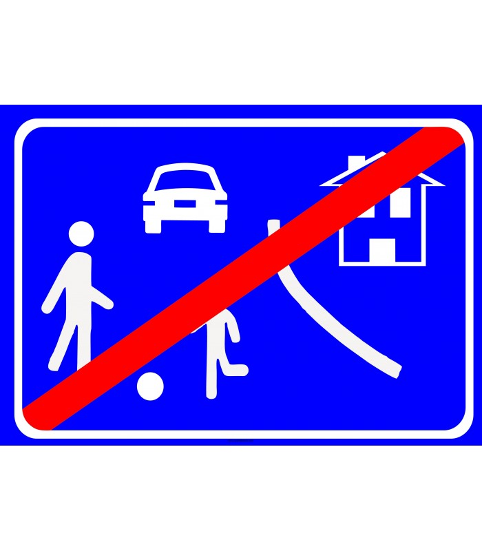 PF1494 - Yaya Öncelikli Yolun Sonu Trafik Levhası