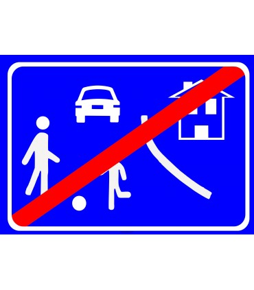 PF1494 - Yaya Öncelikli Yolun Sonu Trafik Levhası