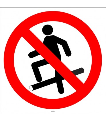 PF1196 - Boru Üzerine Basmak Yasaktır İşareti/Levhası/Etiketi