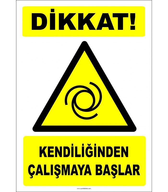 EF1516 - Dikkat! Kendiliğinden (Otomatik) Çalışır