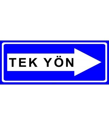 PF1454 - Sağa Tek Yön Trafik İşareti/Levhası/Etiketi