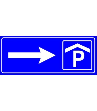 PF1556 - Kapalı Otopark (Park Yeri) Sağda İşareti/Levhası/Etiketi