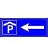 PF1555 - Kapalı Otopark (Park Yeri) Solda İşareti/Levhası/Etiketi