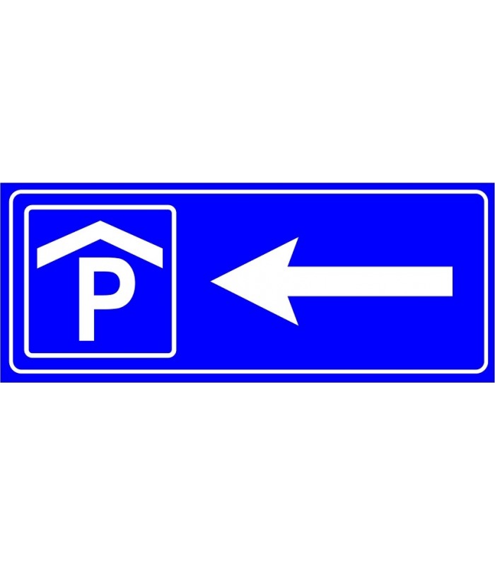 PF1555 - Kapalı Otopark (Park Yeri) Solda İşareti/Levhası/Etiketi