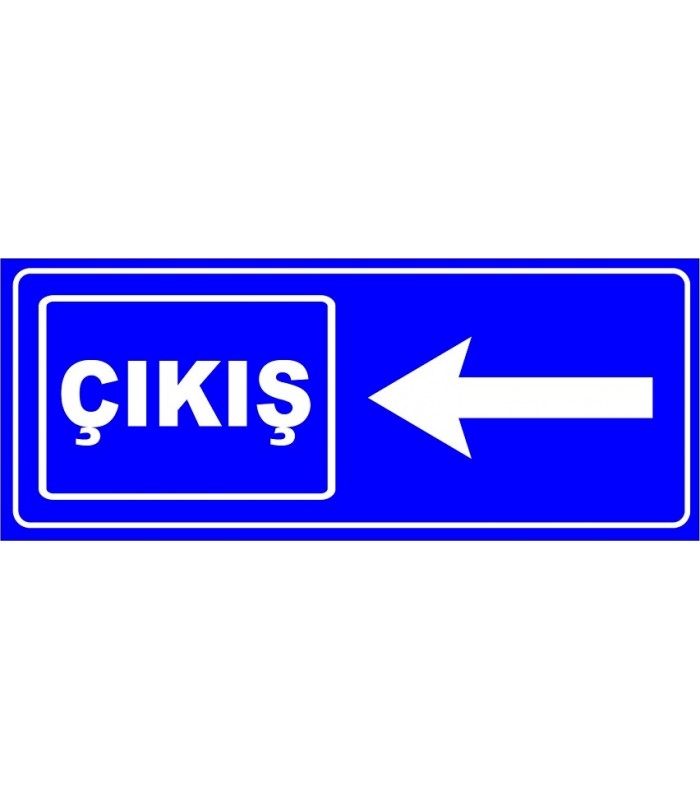 PF1558 - Çıkış Solda İşareti/Levhası/Etiketi
