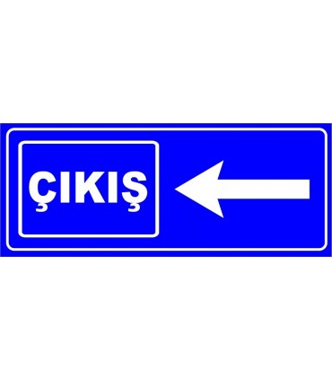 PF1558 - Çıkış Solda İşareti/Levhası/Etiketi