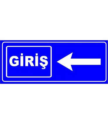 PF1560 - Giriş Solda İşareti/Levhası/Etiketi
