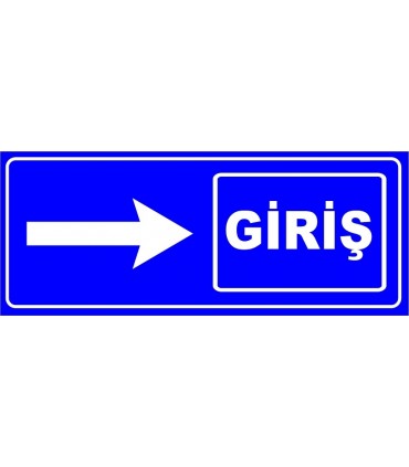 PF1559 - Giriş Sağda İşareti/Levhası/Etiketi