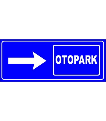 PF1561 - Otopark (Park Yeri) Sağda İşareti/Levhası/Etiketi