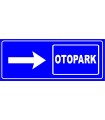 PF1561 - Otopark (Park Yeri) Sağda İşareti/Levhası/Etiketi