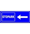 PF1562 - Otopark (Park Yeri) Solda İşareti/Levhası/Etiketi