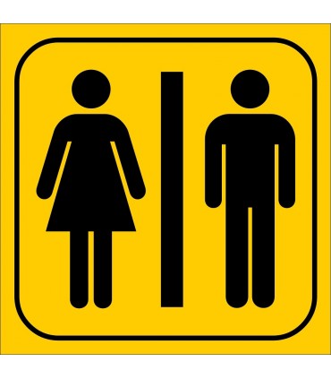 PF1609 - Kadın Erkek WC (Tuvalet) İşareti