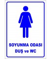 PF1694 - Kadın Soyunma Odası, Duş ve WC