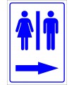 PF1723 - Kadın Erkek Tuvaletler (WC) sağda