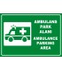 PF1770 - Türkçe İngilizce Ambulans Park Alanı, Ambulance Parking Area