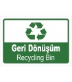 PF1794 - Türkçe İngilizce Geri Dönüşüm - Recycling Bin