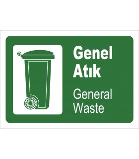 PF1795 - Türkçe İngilizce Genel Atık - General Waste