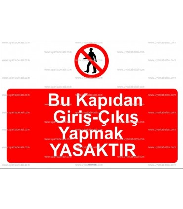 AYT 2032 - Bu kapıdan giriş çıkış yapmak yasaktır