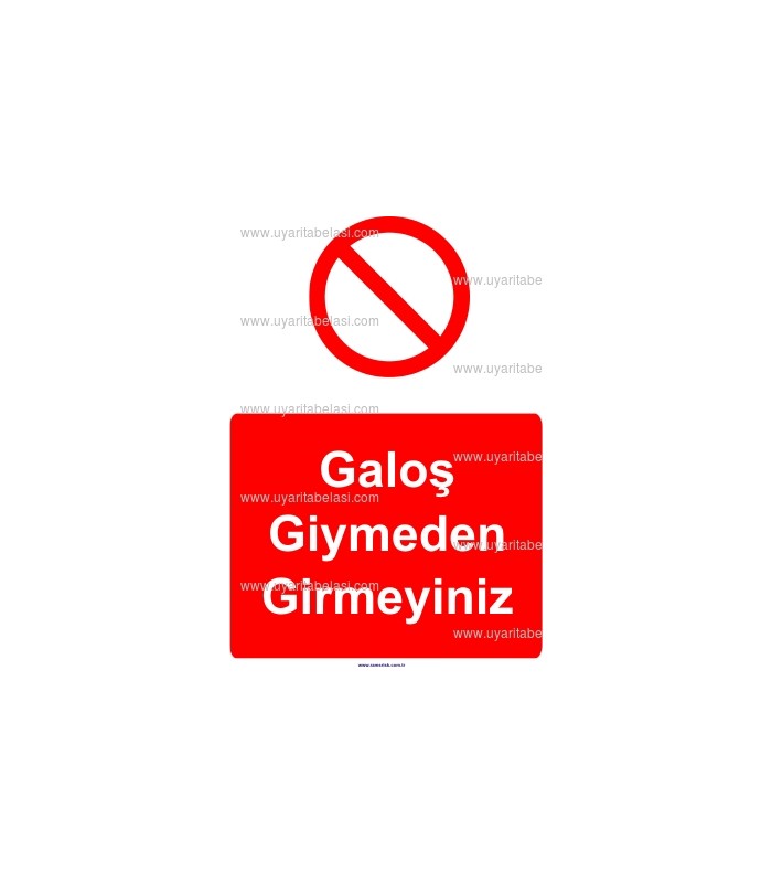 KKD 2002 - Galoş giymeden girmeyiniz