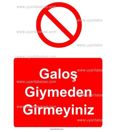 KKD 2002 - Galoş giymeden girmeyiniz