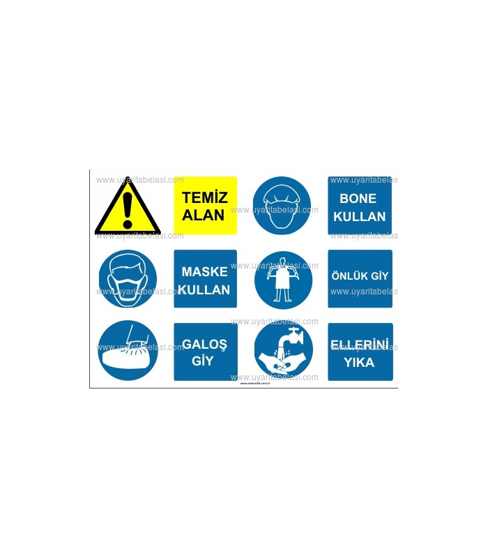 KKD 4051 - Temiz alan, maske, bone, galoş, önlük giy, ellerini yıka
