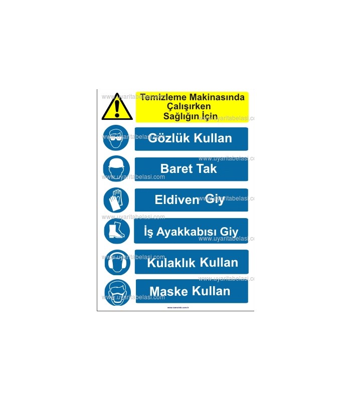 KKD 4054 - Temizleme makinasında çalışırken KKD kullan