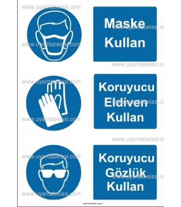 KKD 4059 - Maske, koruyucu eldiven, gözlük kullan