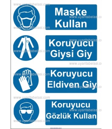 KKD 4063 - Koruyucu maske, giysi, eldiven, gözlük kullan