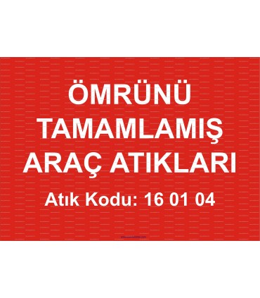 A 1184 - Ömrünü tamamlamış araç atıkları