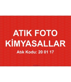  A 1193 - Atık foto kimyasallar, 20 01 17