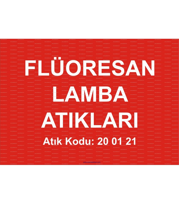  A 1195 - Flüoresan lamba atıkları, 20 01 21