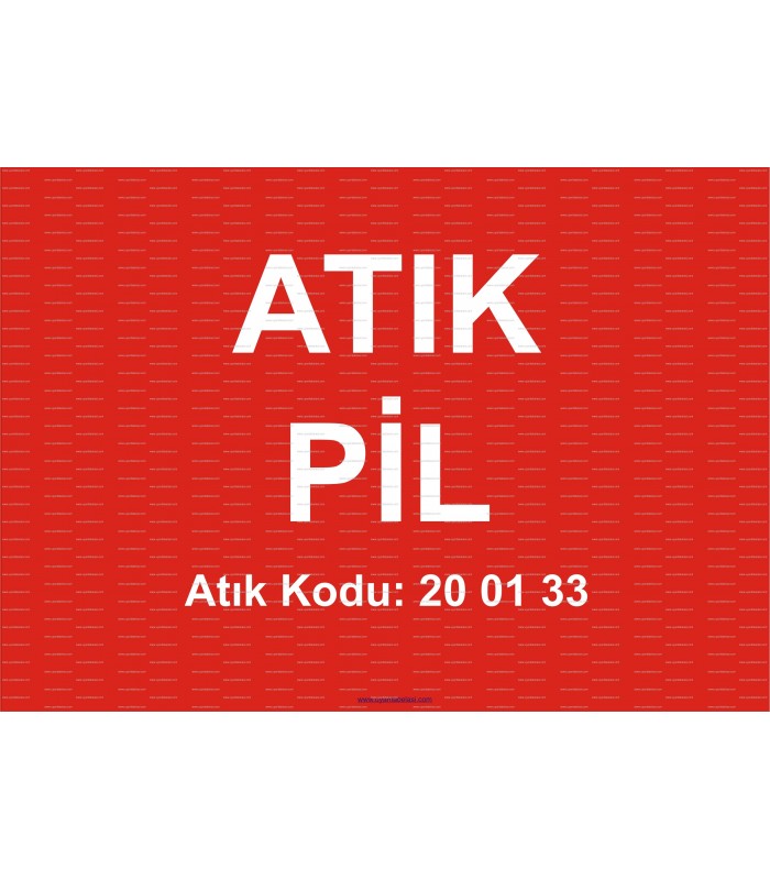  A 1200 - Atık pil, 20 01 33