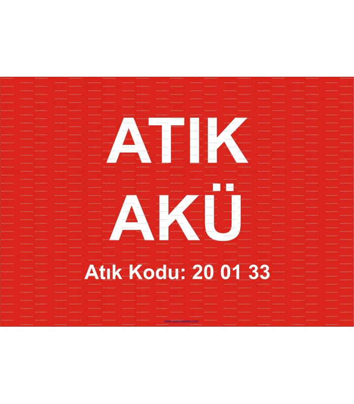  A 1201 - Atık akü, 20 01 33