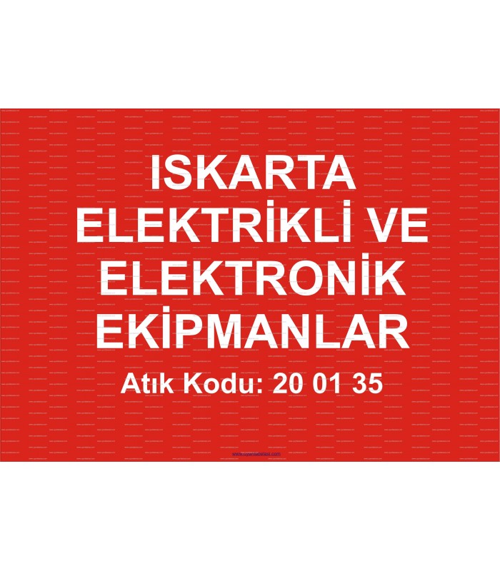  A 1205 - Iskarta elektrikli ve elektronik ekipmanlar, 20 01 35