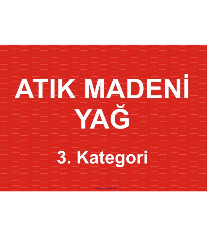  A 1208 - Atık madeni yağ, 3. kategori