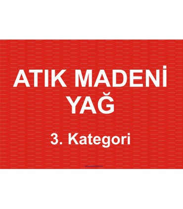  A 1208 - Atık madeni yağ, 3. kategori