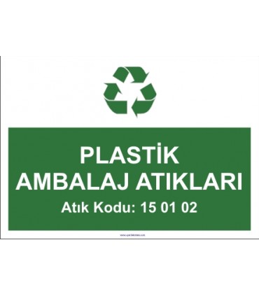  A 1175 - Plastik ambalaj atıkları, 15 01 02