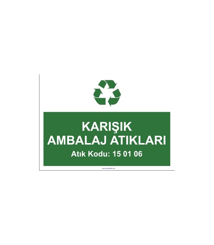  A 1179 - Karışık ambalaj atıkları, 15 01 06
