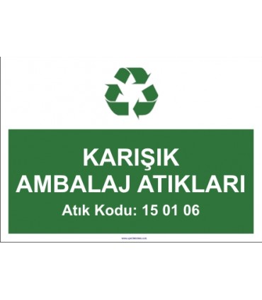A 1179 - Karışık ambalaj atıkları, 15 01 06