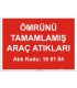 A 1184- Ömrünü tamamlamış araç atıkları 16 01 04