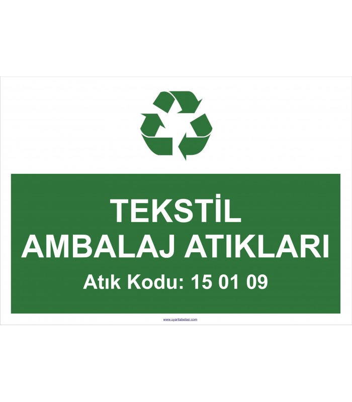  A 1185-Tekstil ambalaj atıkları 15 01 09