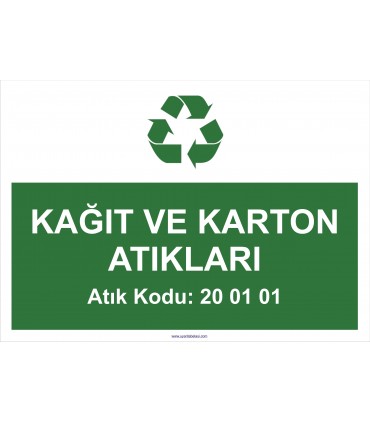 A 1186-Kağıt ve karton atıkaları 20 01 01