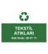 A 1188-Tekstil atıkları 20 01 11