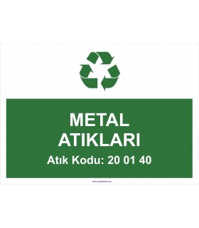  A 1203-Metal atıkları 20 01 40